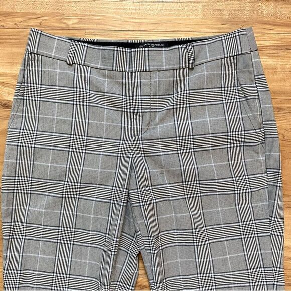 BANANA REPUBLIC 4 Ryan Glen Plaid Trousers Stretch Corpcore Business Academia - Picture 5 of 16